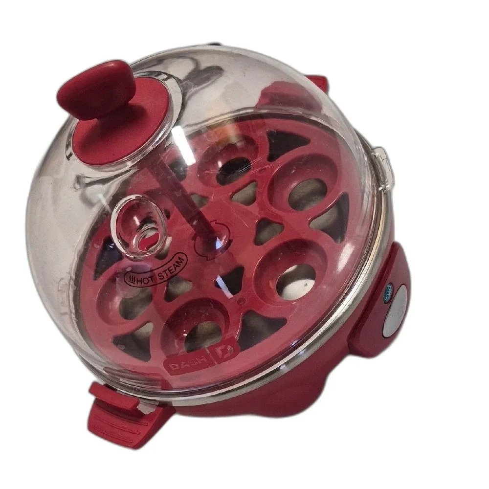 Red Electric Egg Cooker Rapid Hard Boiled Maker Small Appliance